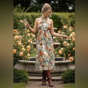Lulus floral bohemian maxi dress